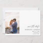 Kant V Foto Modern Opslaan Datum Kaart (Voorkant)