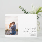 Kant V Foto Modern Opslaan Datum Kaart (Staand voorkant)