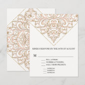 Kant van de Keus van het Menu van RSVP w het (Voorkant / Achterkant)