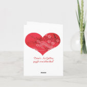 Kant Verwijderd Valentijn Feestdagen Kaart (Achterkant)