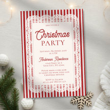 Kant Vintage Retro Rode Strepen Kerstfeest