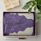 Kant vlinder op Paarse glitter tissue papier (Geschenk)