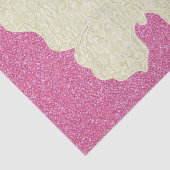 Kant vlinder op roze glitter weefsel papier (Detail)