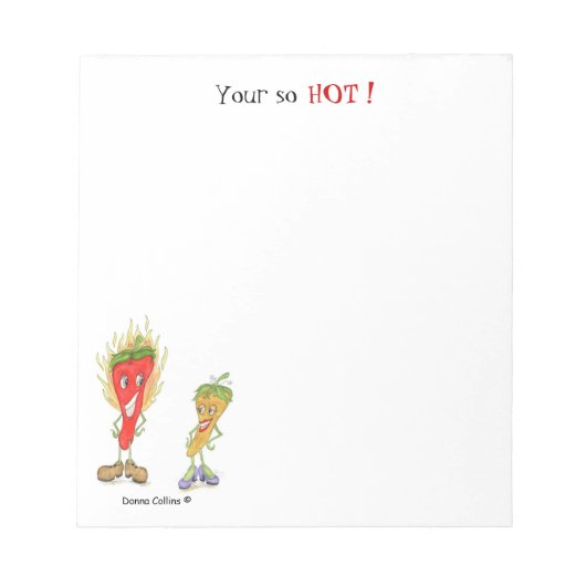 Kant voor het opmaken van opvallende pepers notitieblok (Voorkant)