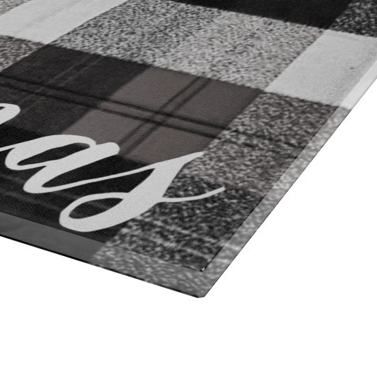 Kant voor kerstglas Rood XMAS Snijplank (Hoek)