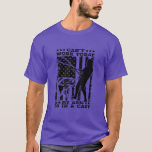 Kant werk vandaag mijn arm in een gegoten vis Vist T-shirt