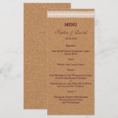kant Wijn Cork Wedding Menu (Voorkant / Achterkant)