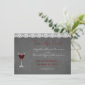 Kant Wijnmakerij Bruiloft SAVE THE DATE Kaart (Staand voorkant)
