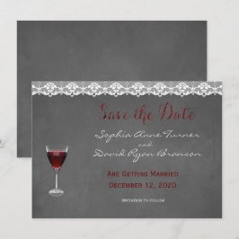  Kant Wijnmakerij Bruiloft SAVE THE DATE Kaart