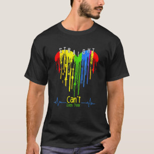 Kant zelfs denkt vrij lomp gay Pride Hea T-shirt