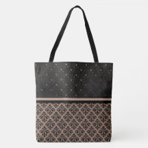 Kant Zwart en Goud Sexy canvas tas