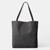 Kant Zwart en Goud Sexy canvas tas (Achterkant)