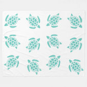 Kantaarn Aqua Blue Zee Fleece Deken (Voorkant (Horizontaal))