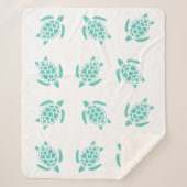 Kantaarn Aqua Blue Zee Sherpa Deken (Voorkant)