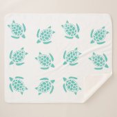 Kantaarn Aqua Blue Zee Sherpa Deken (Voorkant (horizontaal))