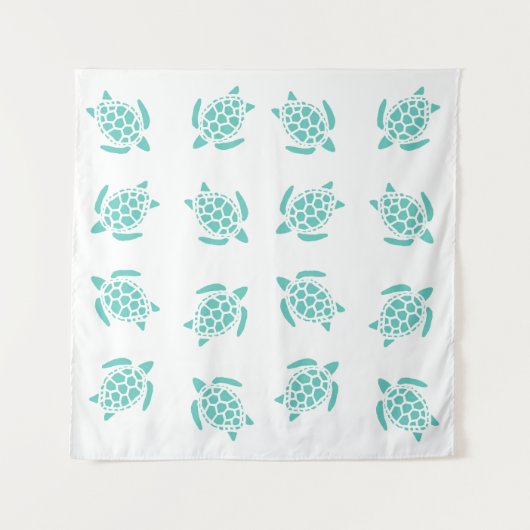 Kantaarn Aqua Blue Zee Wandkleed (Voorkant (horizontaal))