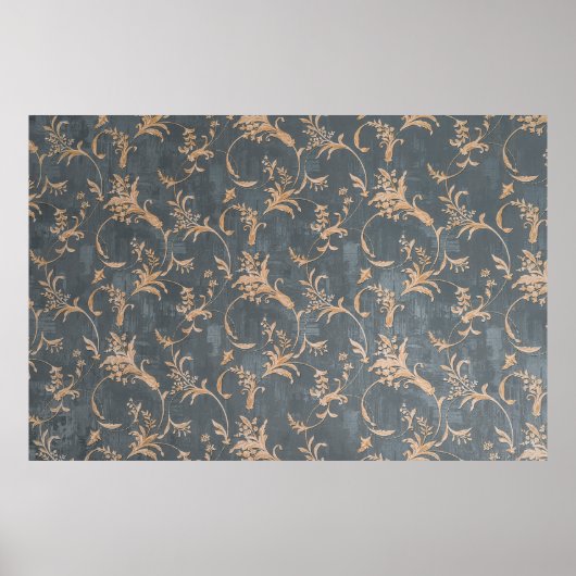 Kantaarnoud ornament behangsel op straat poster (Voorkant)