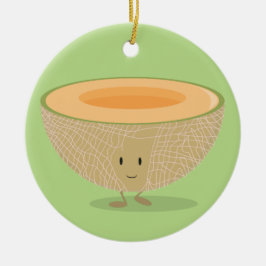 Kantaarns kerstmis met fruit keramisch ornament