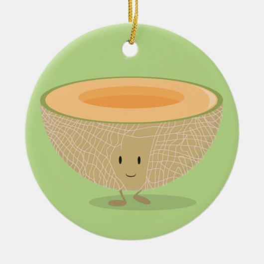 Kantaarns kerstmis met fruit keramisch ornament (Voorkant)