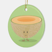 Kantaarns kerstmis met fruit keramisch ornament (Links)