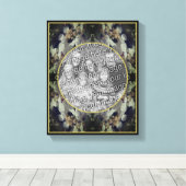 Kantachtig Hydrangea Frame Maak Je Eigen Foto Canvas Afdruk (Insitu (Houten vloer))