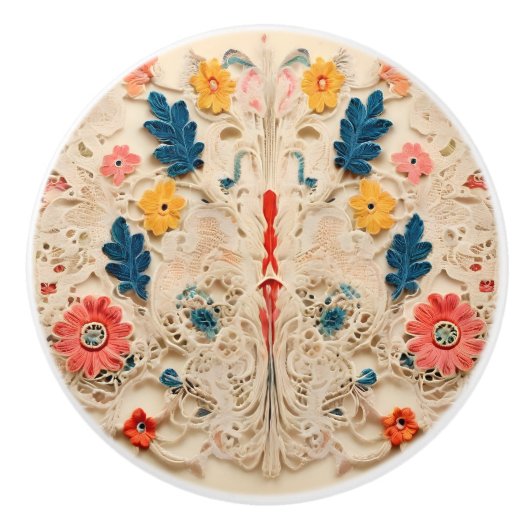 kantachtig keramische knop (Voorkant)