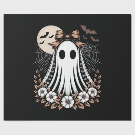 Kantachtige spook Halloween Cadeaupapier (Vlak)