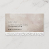 Kantafwerking Watercolor Textuur Ontwerper Visitekaartje (Achterkant)