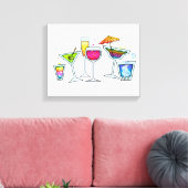 KANTAILGLASSEN, VERSTERKTE KANVAS-PRINTS CANVAS AFDRUK (Insitu (Woonkamer))