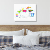 KANTAILGLASSEN, VERSTERKTE KANVAS-PRINTS CANVAS AFDRUK (Insitu (Slaapkamer))