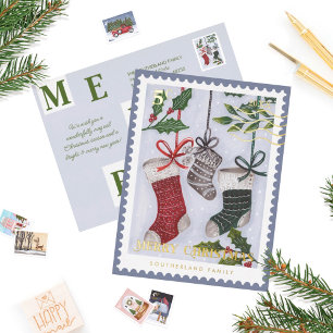Kantallen voor kerstfeestdagen — Stempel Folie Feestdagen Briefkaart