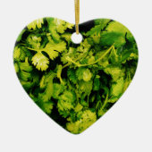 Kantantro/Korianderbladeren Keramisch Ornament (Voorkant)