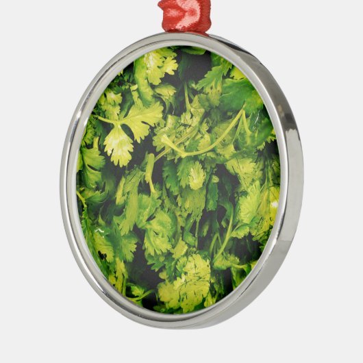 Kantantro/Korianderbladeren Metalen Ornament (Links)
