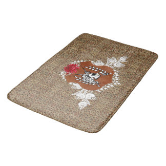  kantbloemen en oude symbool badmat