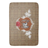  kantbloemen en oude symbool badmat (Voorkant Verticaal)