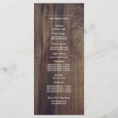 Kantbloemen | Schuur Houten Huwelijksprogramma Programmakaart (Achterkant)