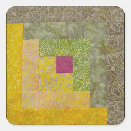 Kantel blokkeerteken vierkante sticker (Voorkant)