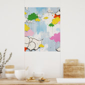 Kantel "Cloudy Names"-afdrukken Poster (Keuken)