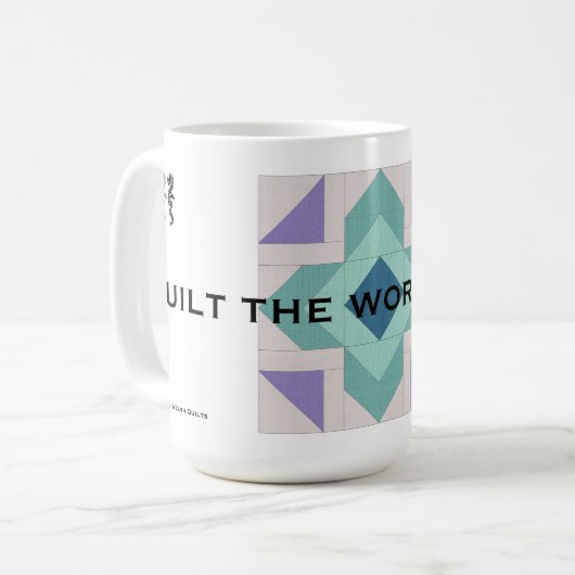 Kantel de wereld gelukkig mok (Voorkant links)