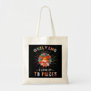 Kantel en naai ik hou ervan met stukken tote bag