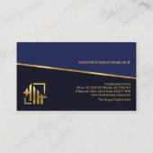 Kantel Gold Line Blue-lagen Gold Rebar-technicus Visitekaartje (Achterkant)