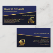 Kantel Gold Line Blue-lagen Gold Rebar-technicus Visitekaartje (Voorkant / Achterkant)