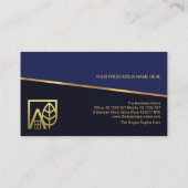 Kantel Gold Line Blue Layers Realtor Real Estate Visitekaartje (Achterkant)