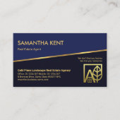 Kantel Gold Line Blue Layers Realtor Real Estate Visitekaartje (Voorkant)