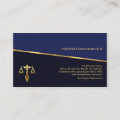 Kantel Gold Line Blue Shades Barrister Paralegal Visitekaartje (Achterkant)
