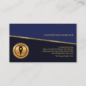 Kantel Gold Line Blue Shades Gold Pen Writer Visitekaartje (Achterkant)