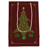Kantel kerstcadeau medium cadeauzakje (Achterkant)