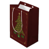 Kantel kerstcadeau medium cadeauzakje (Achterkant Gekanteld)