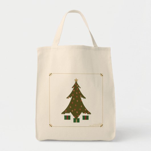 Kantel kerstCanvas tas (Voorkant)