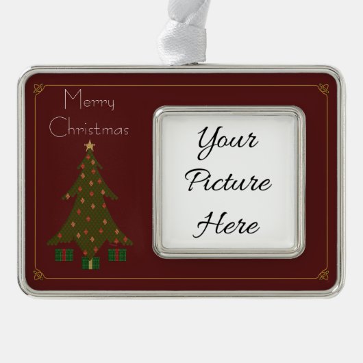 Kantel kerstversiering Lijst Verzilverd Omlijst Ornament (Voorkant)